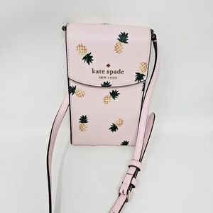 Kate Spade Staci Pineapple Print North South Phone Crossbody Bag